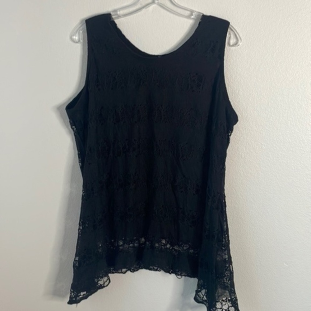 Shannon Ford top New York black lace top 3X